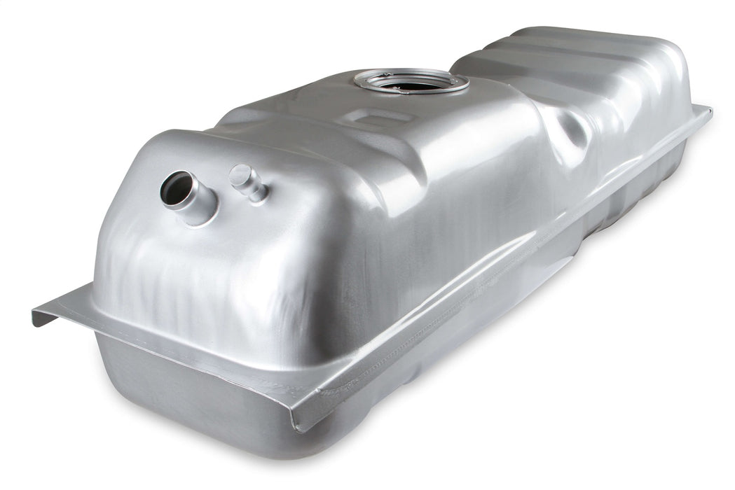Holley 19-530 Sniper Fuel Tank; Rear; Stock Replacement; 16 Gallon; Silver Finish; - Truck Part Superstore
