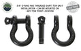 Overland Vehicle Systems 19019901 Recovery Shackle 3/4 Inch 4.75 Ton Steel Gloss Black Overland Vehicle Systems - Truck Part Superstore
