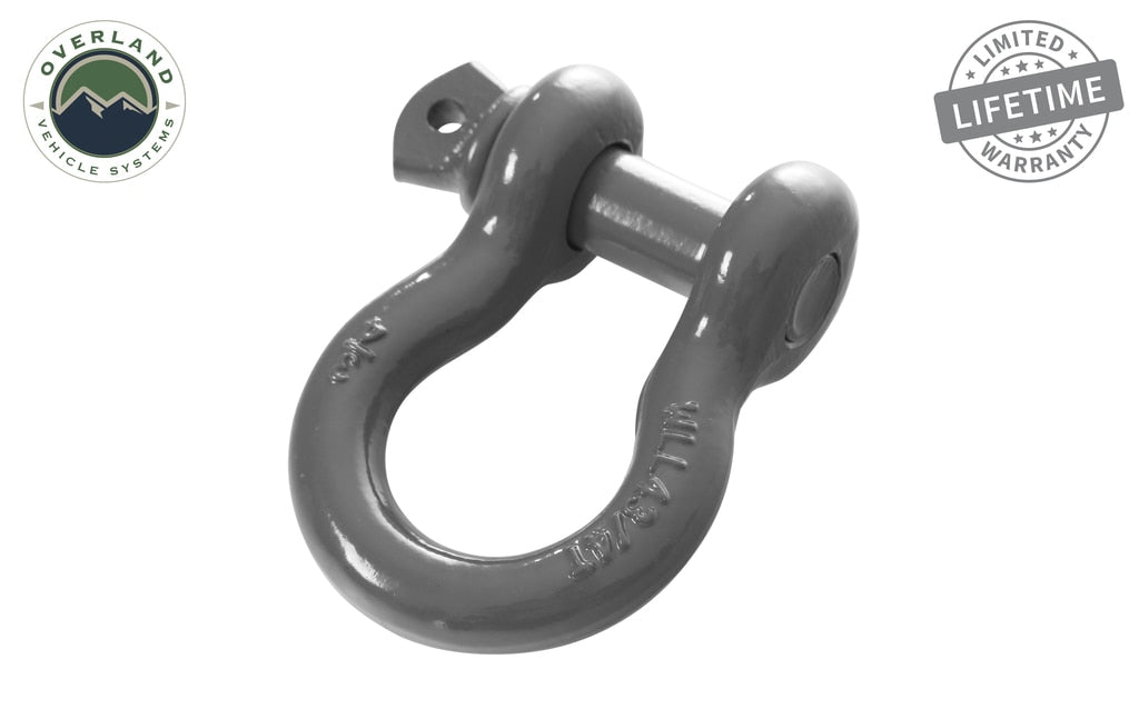 Overland Vehicle Systems 19019903 Recovery Shackle 3/4 Inch 4.75 Ton Gray Universal Overland Vehicle Systems - Truck Part Superstore