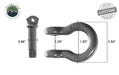 Overland Vehicle Systems 19019903 Recovery Shackle 3/4 Inch 4.75 Ton Gray Universal Overland Vehicle Systems - Truck Part Superstore