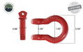 Overland Vehicle Systems 19019904 Recovery Shackle 3/4 Inch 4.75 Ton Steel Gloss Red Overland Vehicle Systems - Truck Part Superstore