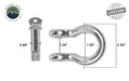 Overland Vehicle Systems 19019905 Recovery Shackle 3/4 Inch 4.75 Ton Steel Zinc Overland Vehicle Systems - Truck Part Superstore