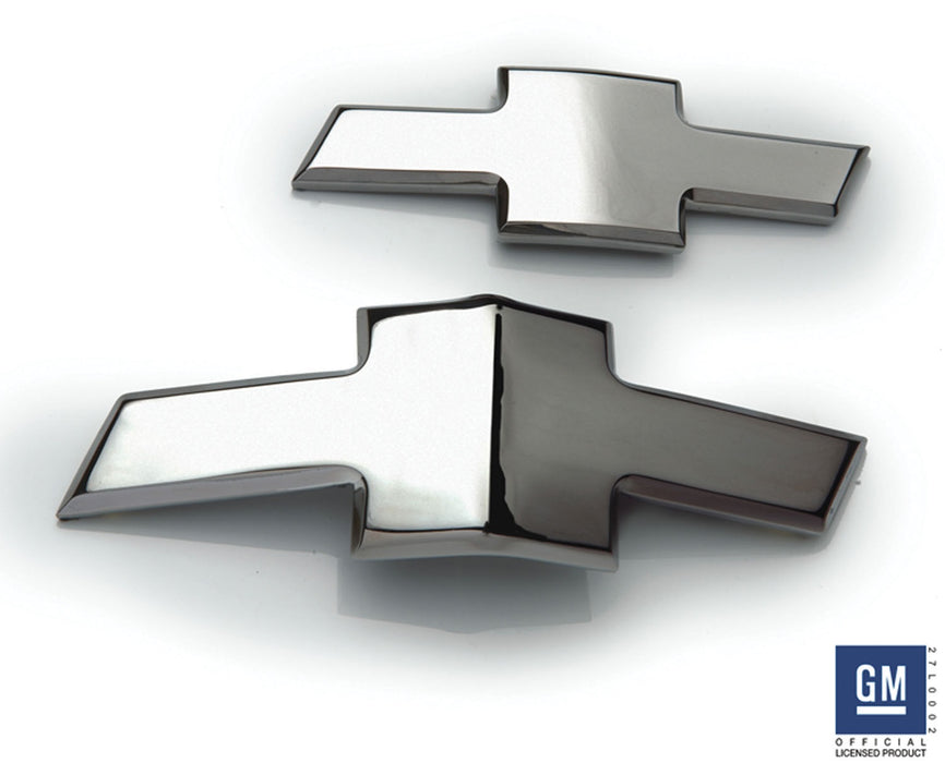 T-Rex Grilles 19075 Billet Bowtie Emblem; Trim; Aluminum; Polished; 1 Pc; Bolt-On; Front; - Truck Part Superstore