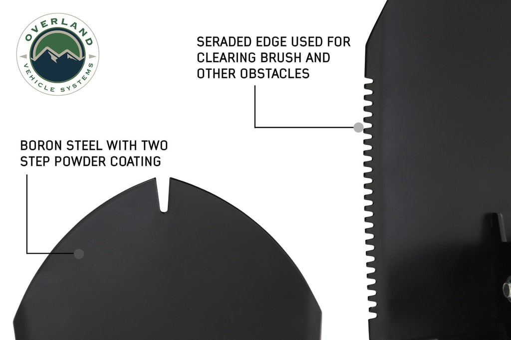 Overland Vehicle Systems 19049901 Multi Functional Military Style Utility Shovel with Nylon Carrying Case Overland Vehicle Systems - Truck Part Superstore