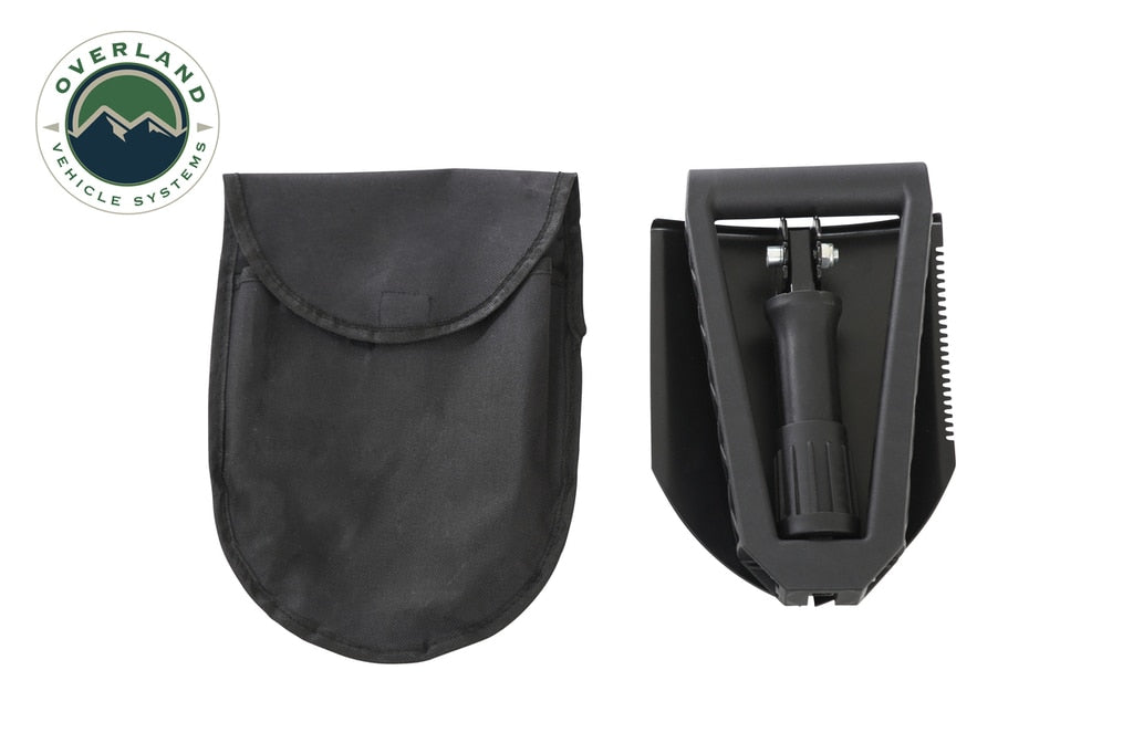 Overland Vehicle Systems 19049901 Multi Functional Military Style Utility Shovel with Nylon Carrying Case Overland Vehicle Systems - Truck Part Superstore