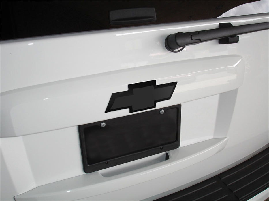 T-Rex Grilles 19050B Billet Bowtie Emblem; Aluminum; Black; 1 Pc; Bolt-On; w/Border; Rear; - Truck Part Superstore