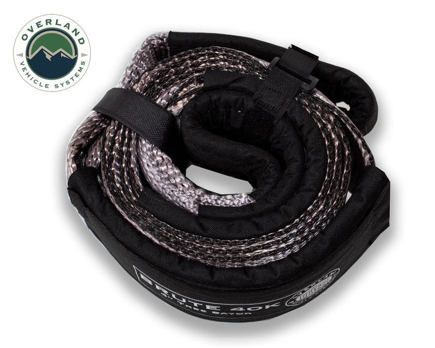 Overland Vehicle Systems 19079916 Tow Strap 40,000 lb 4 Inch x 8 Foot Gray With Black Ends & Storage Bag Universal Overland Vehicle Systems - Truck Part Superstore