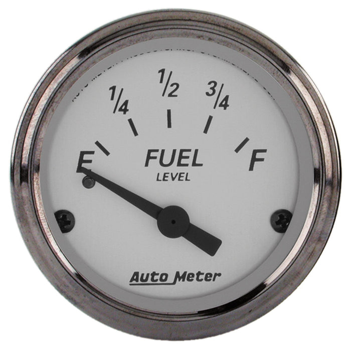 AutoMeter 1907 GAUGE; FUEL LEVEL; 2 1/16in.; 0OE TO 30OF; ELEC; AMERICAN PLATINUM - Truck Part Superstore