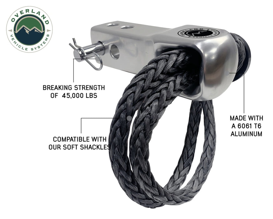 Overland Vehicle Systems 19109902 Aluminum Receiver Mount for Soft Shackle Overland Vehicle Systems - Truck Part Superstore