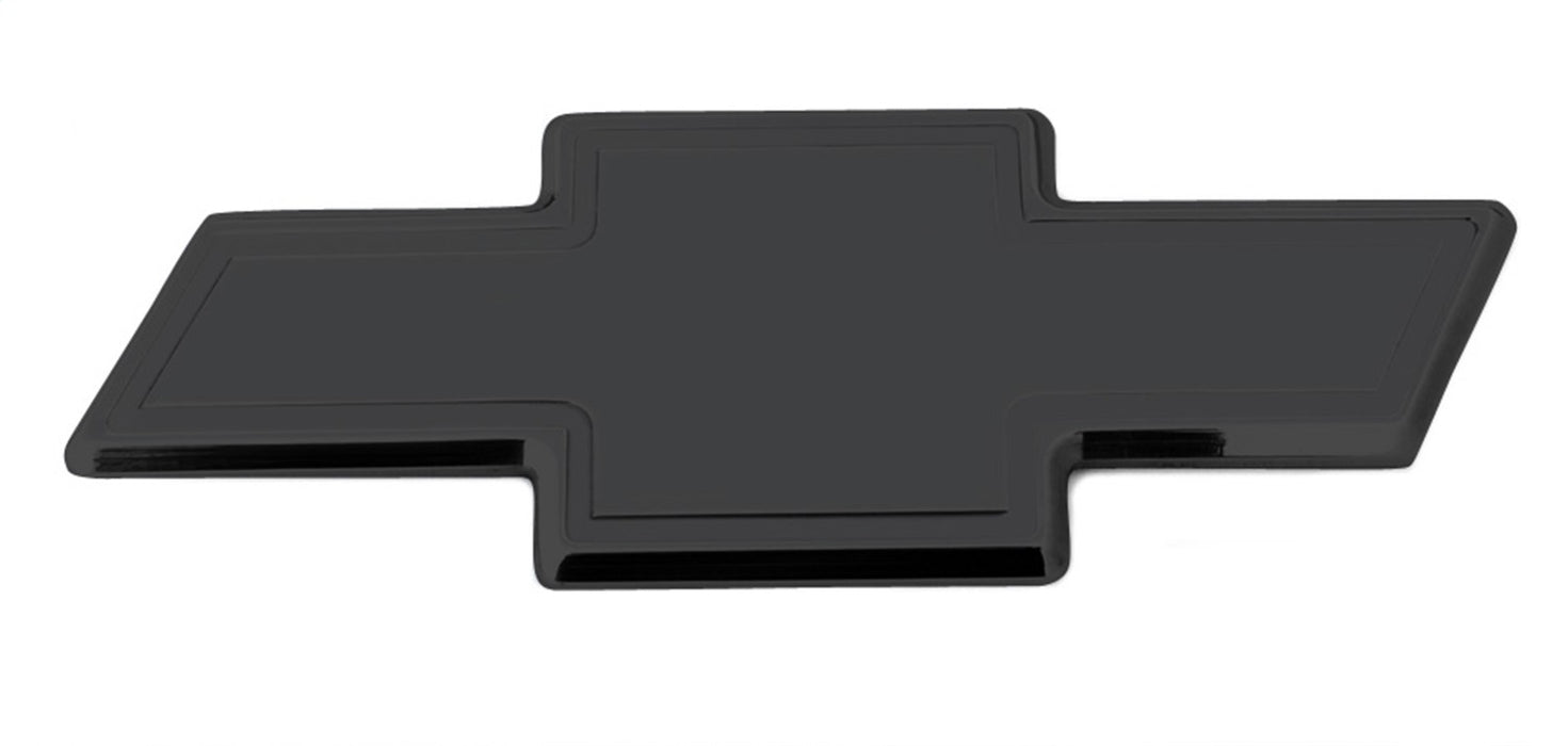 T-Rex Grilles 19113B Billet Bowtie Emblem; Trim; Aluminum; Black; 1 Pc; Bolt-On; w/Border; Rear; - Truck Part Superstore