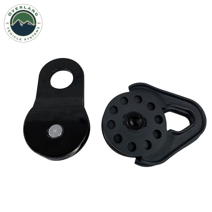Overland Vehicle Systems 19139805 Snatch Block Heavy Duty Matte Black Steel Overland Vehicle Systems - Truck Part Superstore