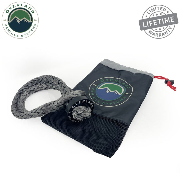 Overland Vehicle Systems 19139919 22 Inch Soft Shackle 7/16 Inch Diameter Soft Shackle Recovery 41,000 lb. With 2.5 Inch Steel Collar and Storage Bag Universal Overland Vehicle Systems - Truck Part Superstore