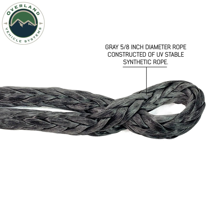 Overland Vehicle Systems 19139919 22 Inch Soft Shackle 7/16 Inch Diameter Soft Shackle Recovery 41,000 lb. With 2.5 Inch Steel Collar and Storage Bag Universal Overland Vehicle Systems - Truck Part Superstore