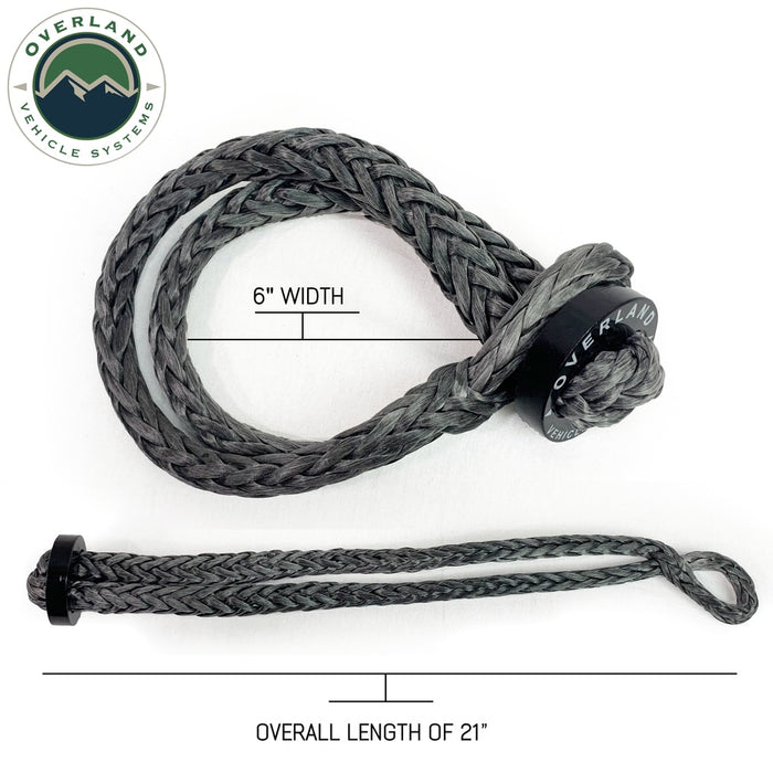 Overland Vehicle Systems 19159919 22 Inch Soft Shackle 5/8 Inch Diameter Soft Shackle Recovery 44,500 lbs With 2.5 Inch Steel Collar and Storage Bag Overland Vehicle Systems - Truck Part Superstore