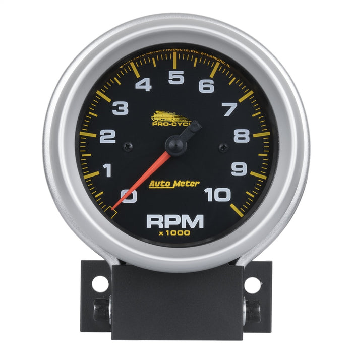 AutoMeter 19202 GAUGE; TACH; 3 3/4in.; 10K RPM; 2/4 CYLINDER; BLACK; PRO-CYCLE - Truck Part Superstore