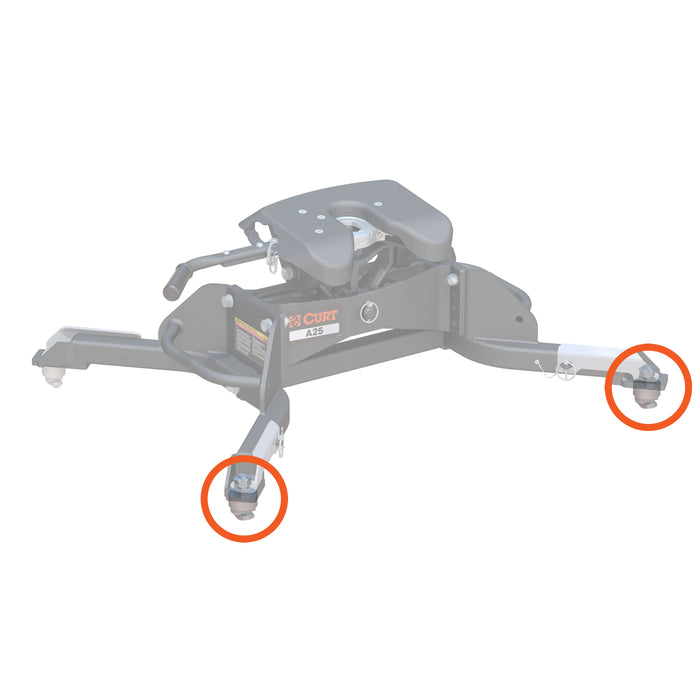 CURT 19203 Replacement 5th Wheel Puck System Anchors for Ram (Large; Fits 16021; 16022) - Truck Part Superstore