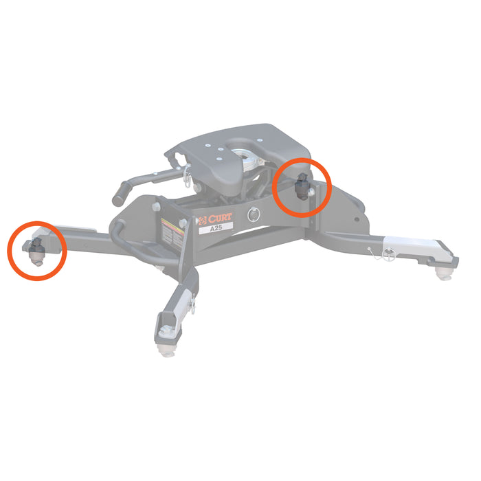 CURT 19204 Replacement 5th Wheel Puck System Anchors for Ram (Small; Fits 16021; 16022) - Truck Part Superstore