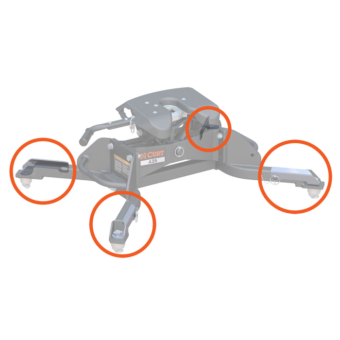 CURT 19205 Replacement 5th Wheel Puck System Handles for Ram (Fits 16021) - Truck Part Superstore