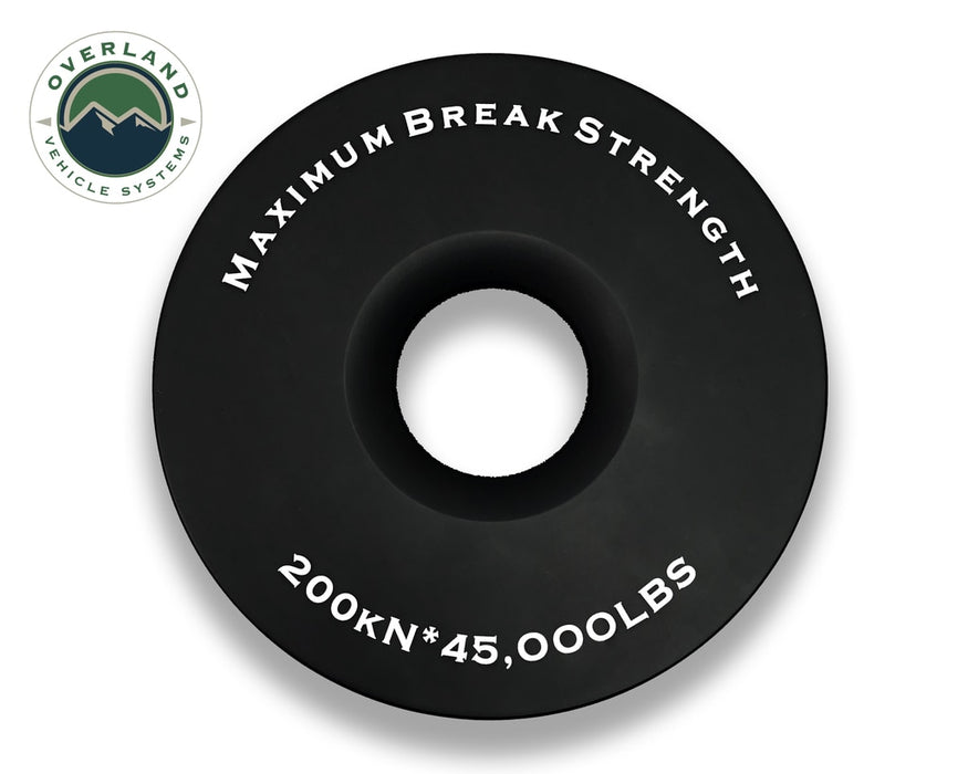 Overland Vehicle Systems 19240004 Recovery Ring 6.25 Inch 45,000 LBS Black With Storage Bag Universal Overland Vehicle Systems - Truck Part Superstore