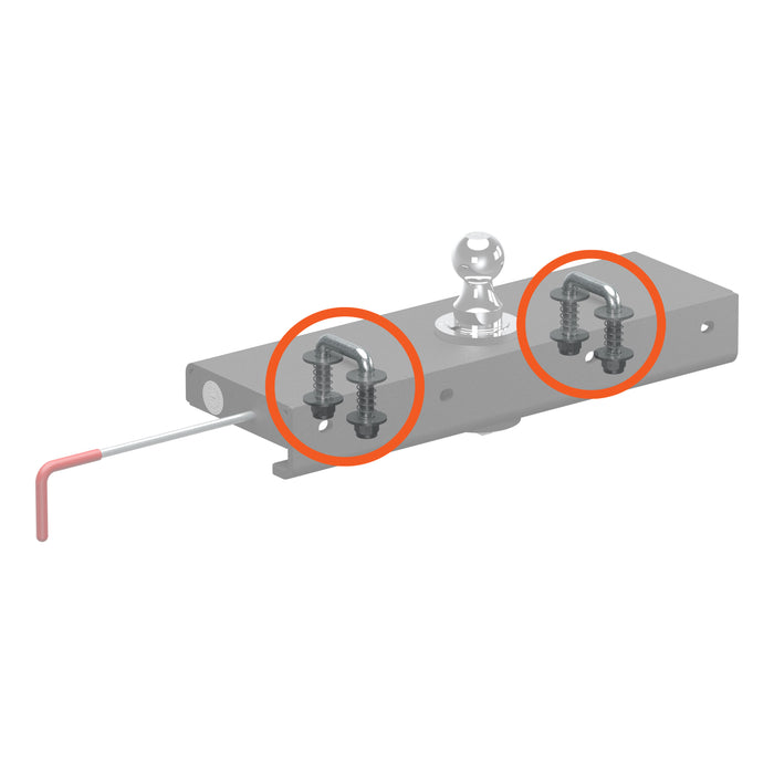 CURT 19254 CURT 19254 Replacement Double Lock EZr Safety Chain Anchor Kit - Truck Part Superstore