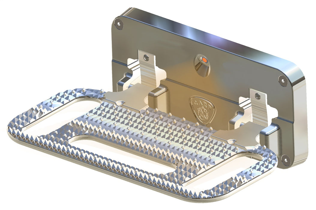 Carr 193002 HD Mega Step; Flat Mount; LED Step Surface; XM3 Polished; Single - Truck Part Superstore