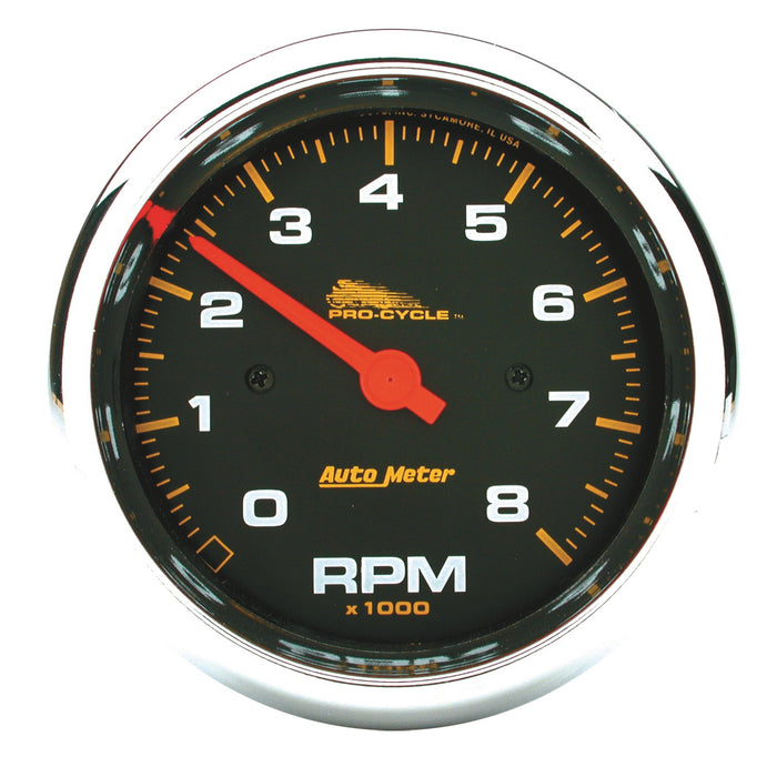 AutoMeter 19300 GAUGE; TACH; 3 3/4in.; 8K RPM; 2/4 CYLINDER; BLACK; PRO-CYCLE - Truck Part Superstore