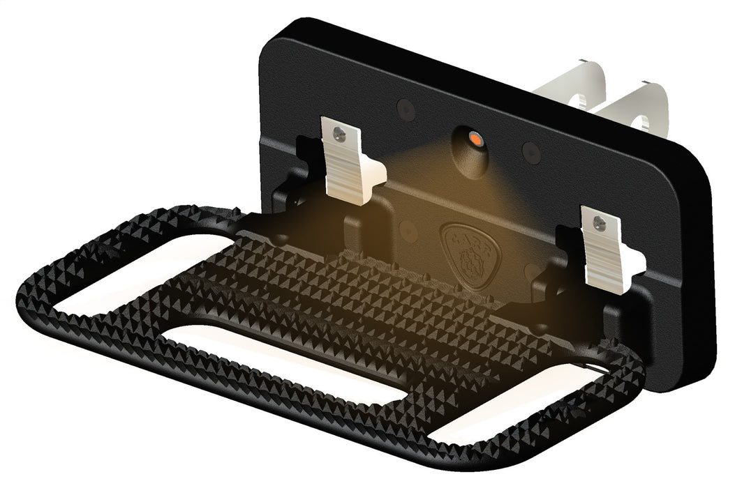 Carr 193011 HD Mega Step; Hitch Mount; LED Step Surf; XP3 Black; Single - Truck Part Superstore
