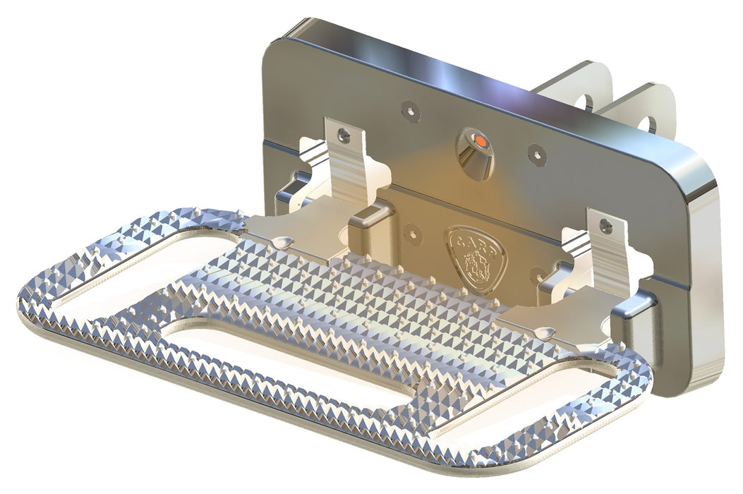 Carr 193012 HD Mega Step; Hitch Mount; LED Step Surf; XM3 Polished; Single - Truck Part Superstore