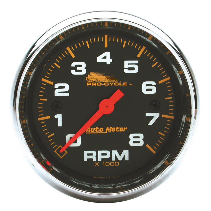 AutoMeter 19304 GAUGE; TACH; 2 5/8in.; 8K RPM; 2/4 CYLINDER; BLACK; PRO-CYCLE - Truck Part Superstore