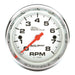 AutoMeter 19305 GAUGE; TACH; 2 5/8in.; 8K RPM; 2/4 CYLINDER; WHITE; PRO-CYCLE - Truck Part Superstore