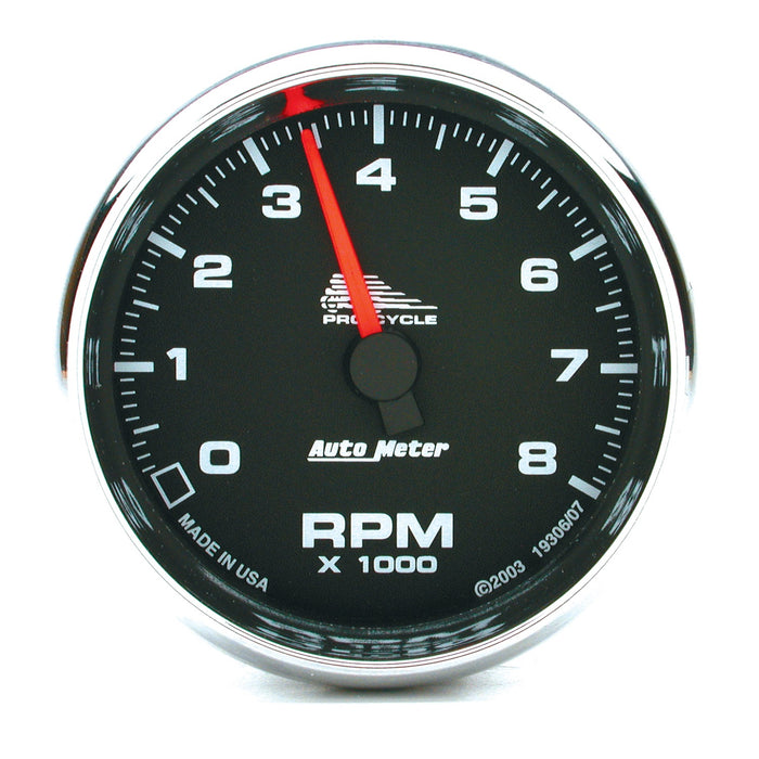 AutoMeter 19306 GAUGE; TACH; 2 5/8in.; 8K RPM; 2/4 CYLINDER; BLACK; PRO-CYCLE - Truck Part Superstore