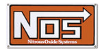 NOS/Nitrous Oxide System 19306NOS Banner; NOS Logo; Red; Vinyl; 60 in. x 30 in.; Incl. Grommets; - Truck Part Superstore