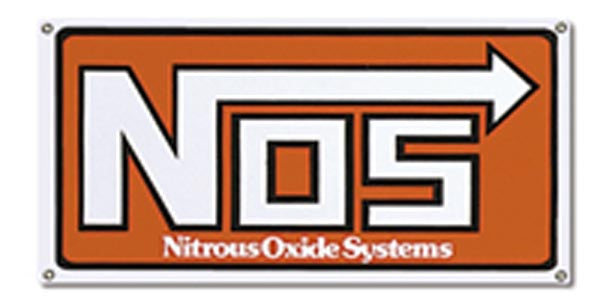 NOS/Nitrous Oxide System 19306NOS Banner; NOS Logo; Red; Vinyl; 60 in. x 30 in.; Incl. Grommets; - Truck Part Superstore