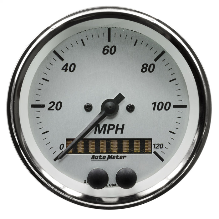 AutoMeter 1949 GAUGE; SPEEDOMETER; 3 3/8in.; 120MPH; GPS; AMERICAN PLATINUM - Truck Part Superstore