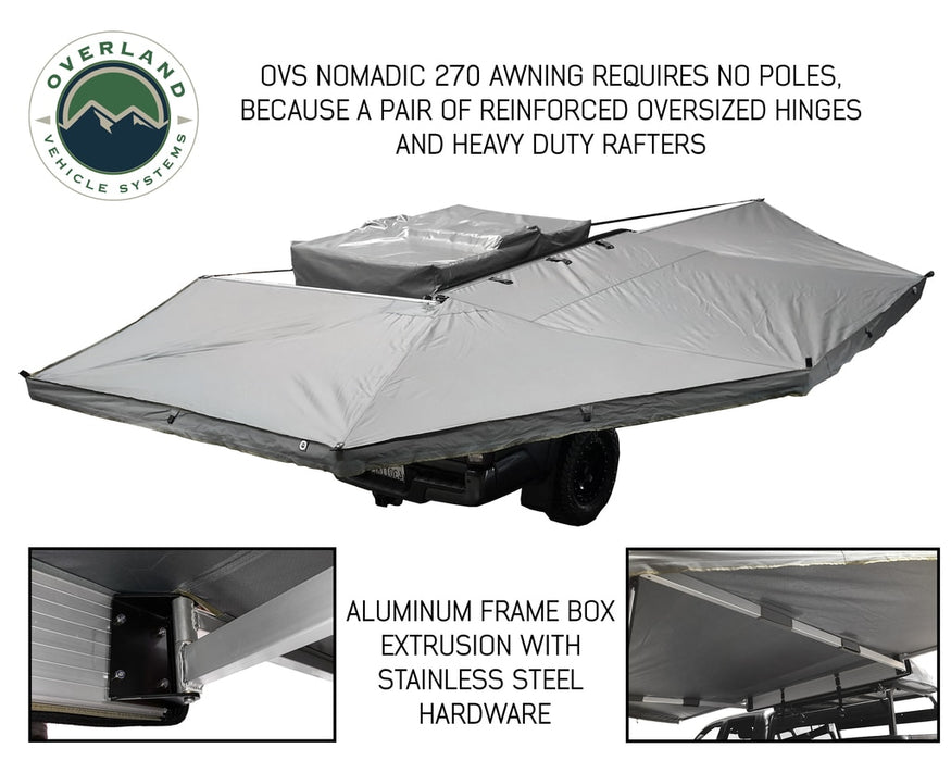 Overland Vehicle Systems 19549907 Awning 270 Degree Awning and Wall 1, 2, & 3, W/Mounting Brackets Passenger Side Nomadic Overland Vehicle Systems - Truck Part Superstore
