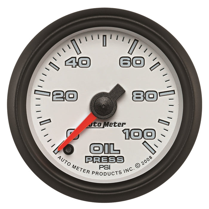 AutoMeter 19552 GAUGE; OIL PRESSURE; 2 1/16in.; 100PSI; DIGITAL STEPPER MOTOR; WHITE; PRO-CYCLE - Truck Part Superstore