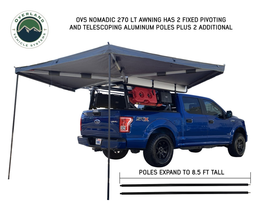 Overland Vehicle Systems 19569907 Nomadic 270 LT Passenger Side Awning With Bracket Kit Overland Vehicle Systems - Truck Part Superstore