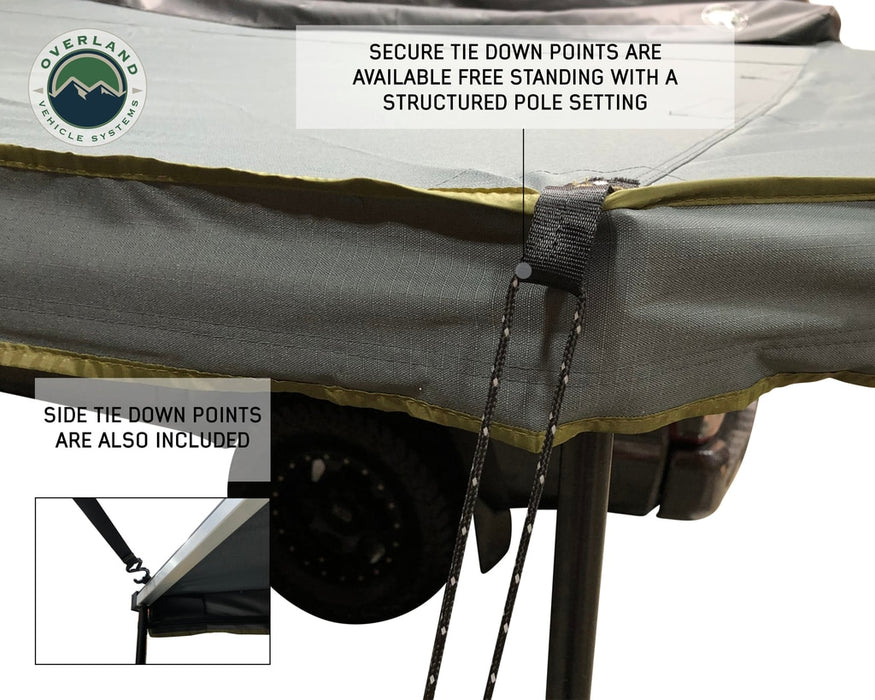 Overland Vehicle Systems 19569907 Nomadic 270 LT Passenger Side Awning With Bracket Kit Overland Vehicle Systems - Truck Part Superstore