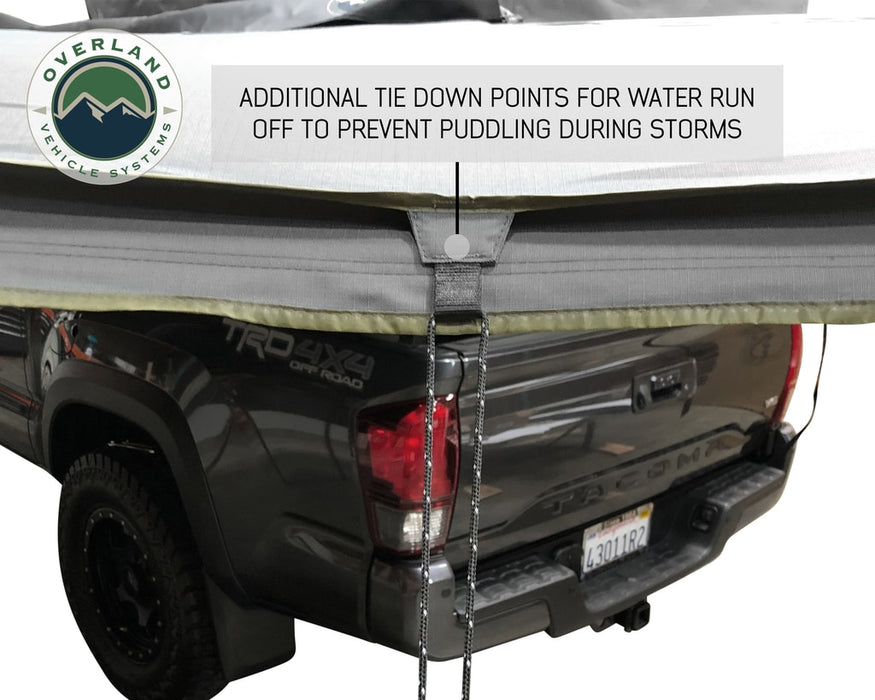Overland Vehicle Systems 19609907 Awning 180 Degree Dark Gray Cover With Black Cover Universal Nomadic Overland Vehicle Systems - Truck Part Superstore