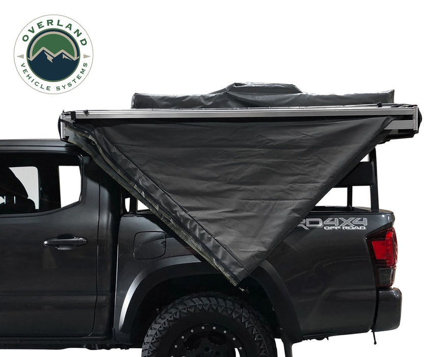 Overland Vehicle Systems 19609907 Awning 180 Degree Dark Gray Cover With Black Cover Universal Nomadic Overland Vehicle Systems - Truck Part Superstore