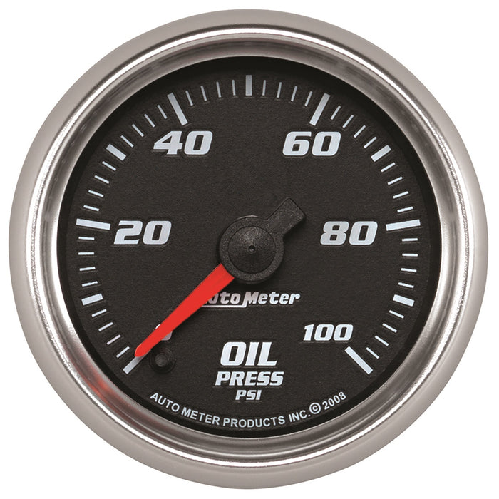 AutoMeter 19652 GAUGE; OIL PRESSURE; 2 1/16in.; 100PSI; DIGITAL STEPPER MOTOR; BLACK; PRO-CYCLE - Truck Part Superstore