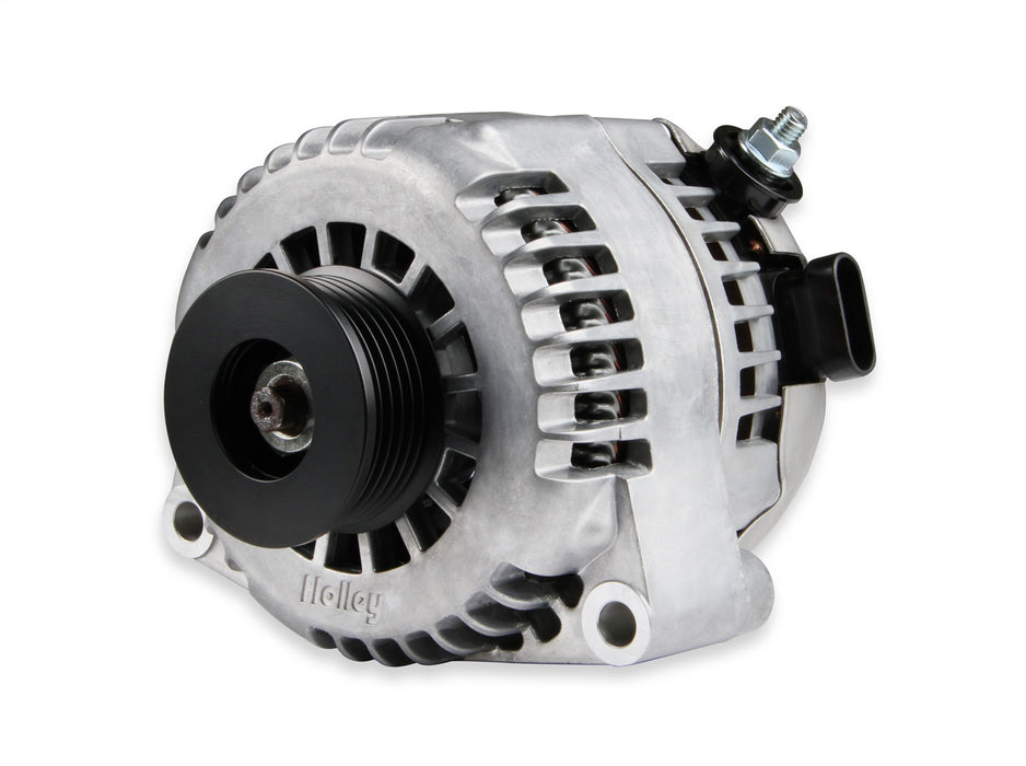 Holley 197-302 Alternator; 150 Amp; 1 Wire; Aluminum; Natural Finish; - Truck Part Superstore