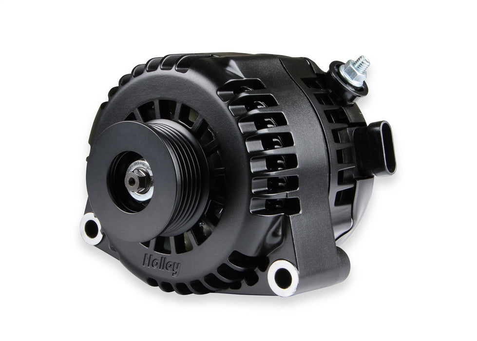 Holley 197-303 Alternator; 150 Amp; 1 Wire; Aluminum; Black Finish; - Truck Part Superstore