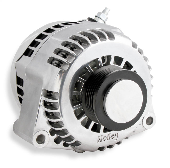Holley 197-304 Alternator; 150 Amp; 1 Wire; Aluminum; Polished Finish; - Truck Part Superstore