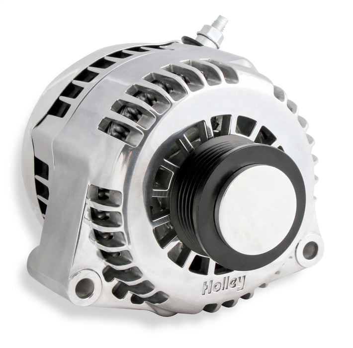 Holley 197-304 Alternator; 150 Amp; 1 Wire; Aluminum; Polished Finish; - Truck Part Superstore