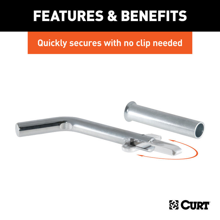 CURT 21561 1/2in. Swivel Hitch Pin with 5/8in. Adapter (1-1/4in. or 2in. Receiver; Zinc; Pa - Truck Part Superstore