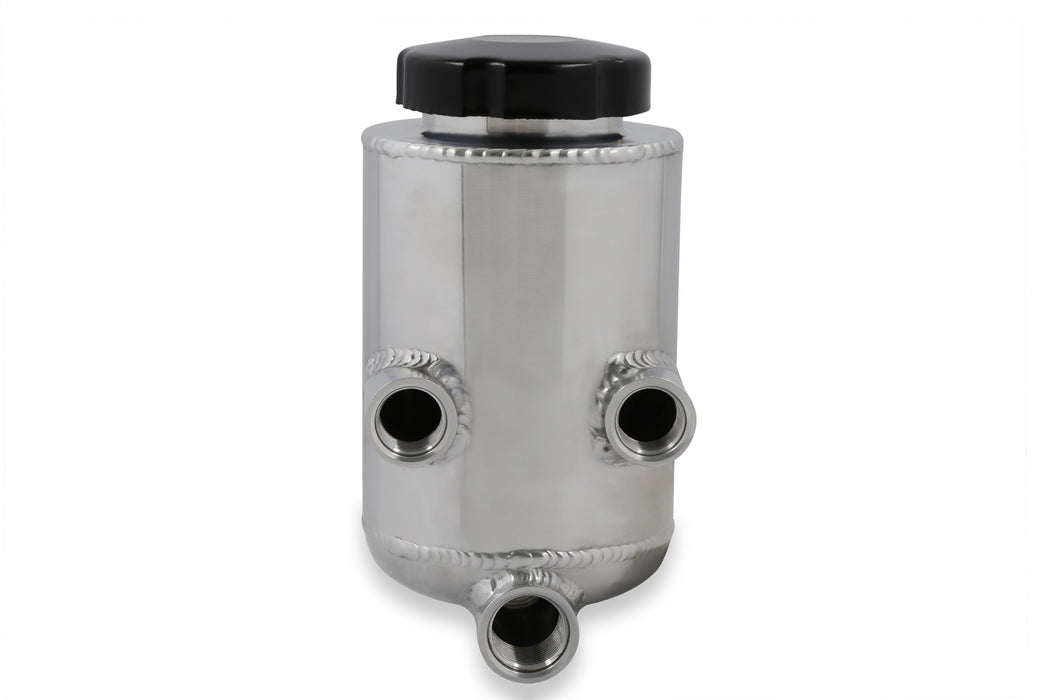 Holley 198-211 Power Steering Reservoir; Polished; w/Adapters/No Brackets; Aluminum; - Truck Part Superstore