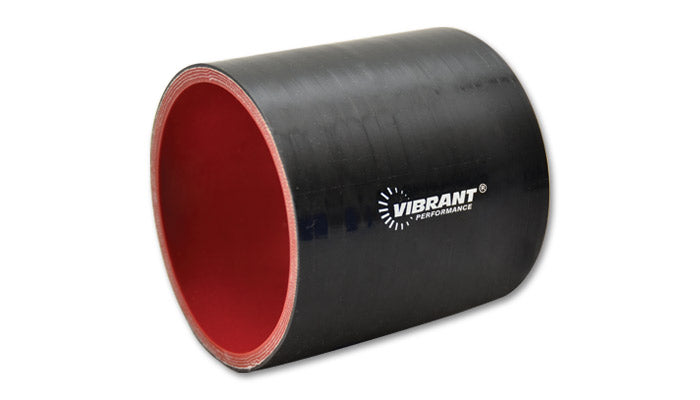 Vibrant Performance 19816 Straight Hose Coupler; 3.125 in. I.D. x 3.00 in. Long; Gloss Black; - Truck Part Superstore