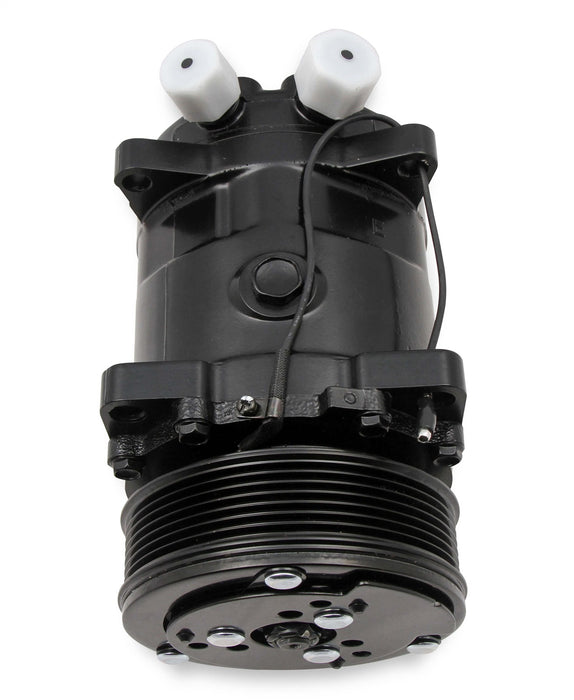 Holley 199-103 A/C Compressor; SD508 Sanden; Uses R134A; Black; - Truck Part Superstore