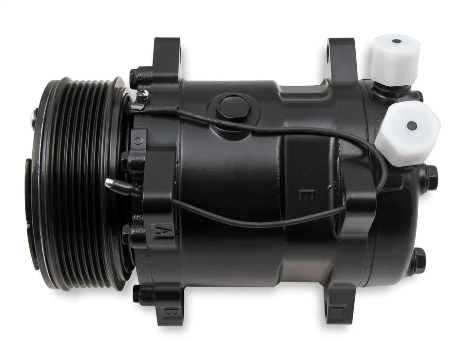Holley 199-103 A/C Compressor; SD508 Sanden; Uses R134A; Black; - Truck Part Superstore